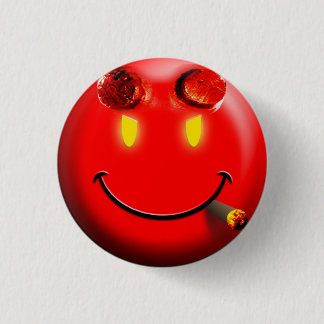 Red Devil Face - button