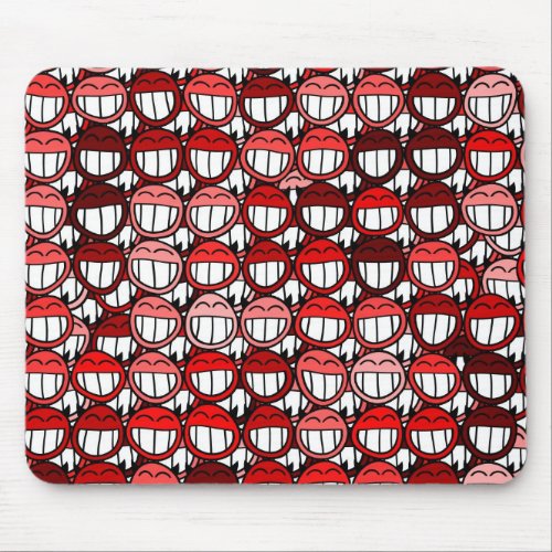 Red Devil Faces Funny Humor Laugh Cartoon Mouse Pad