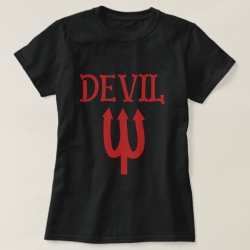 Red Devil Halloween t shirt for women