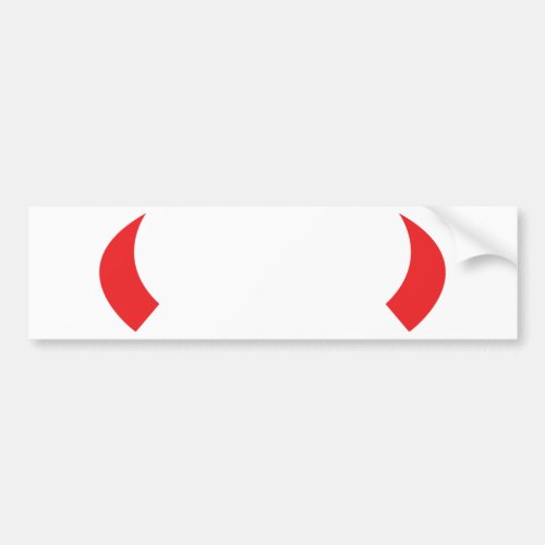 red devil horns icon bumper sticker