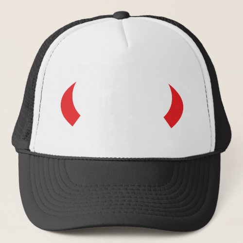 red devil horns icon trucker hat
