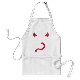 Red devil horns tail adult apron