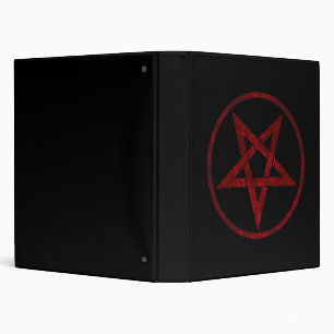 Red Devil Pentagram 3 Ring Binder