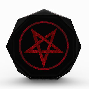 Red Devil Pentagram Acrylic Award