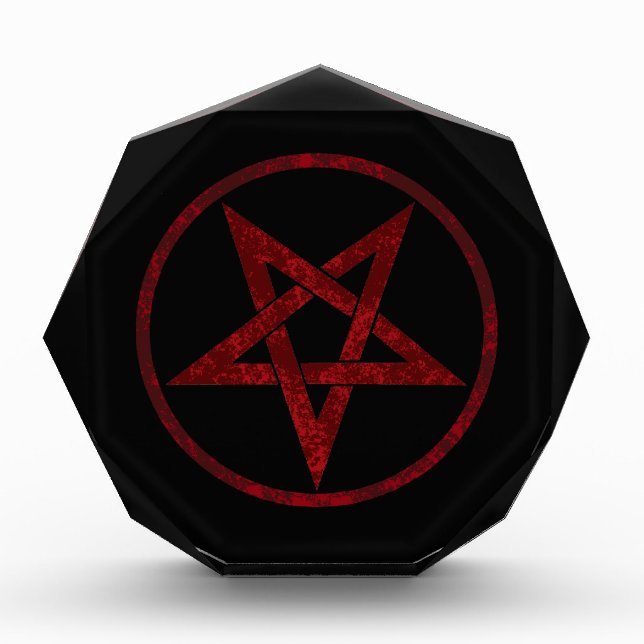 Red Devil Pentagram Acrylic Award (Front)