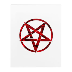 Red Devil Pentagram Acrylic Print