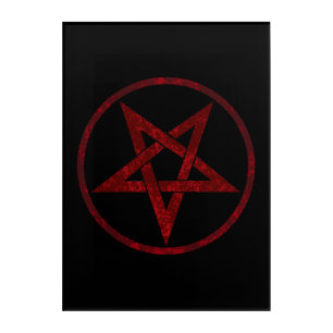 Red Devil Pentagram Acrylic Print