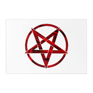 Red Devil Pentagram Acrylic Print