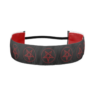 Red Devil Pentagram Athletic Headband