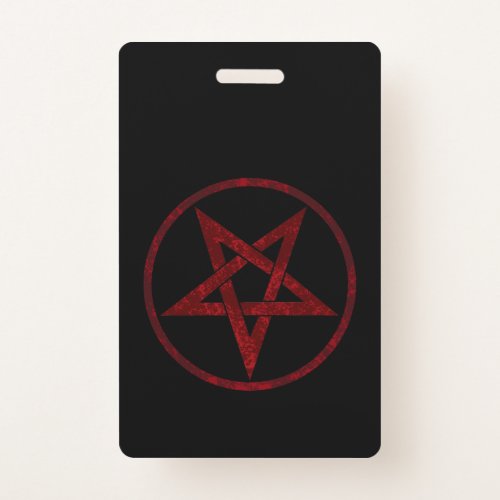 Red Devil Pentagram Badge