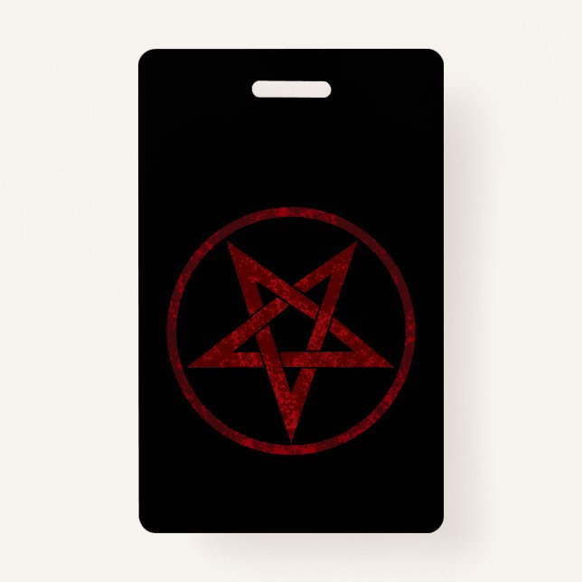 Red Devil Pentagram Badge (Front)