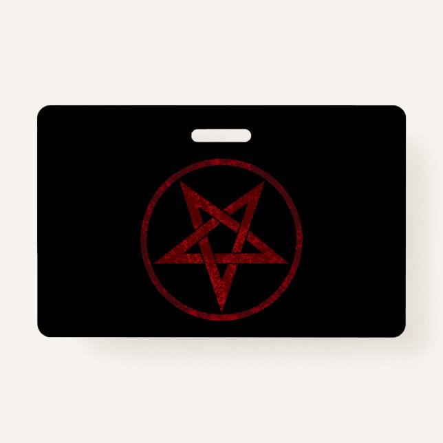 Red Devil Pentagram Badge (Front)