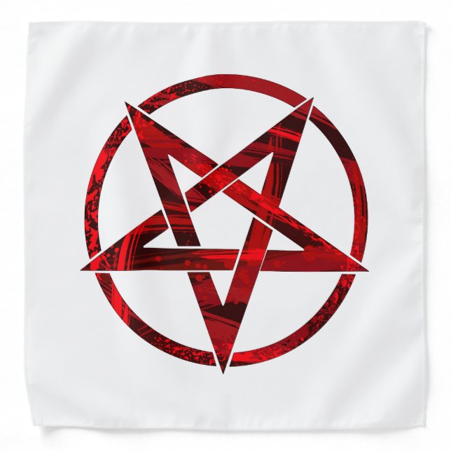 Red Devil Pentagram Bandana (Front)