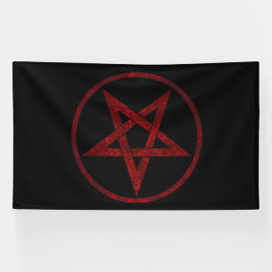 Red Devil Pentagram Banner