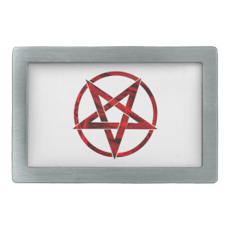 Red Devil Pentagram Belt Buckle