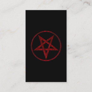 Red Devil Pentagram Business Card