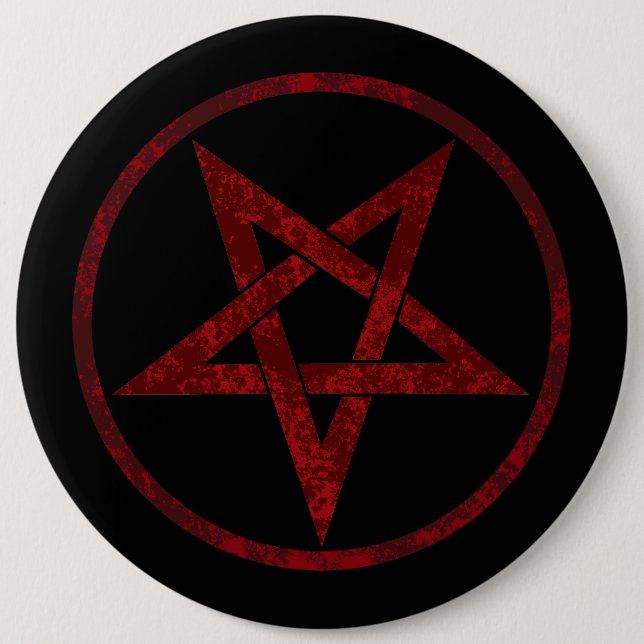 Red Devil Pentagram Button (Front)