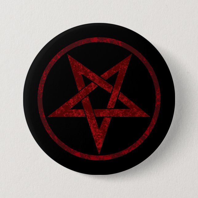 Red Devil Pentagram Button (Front)