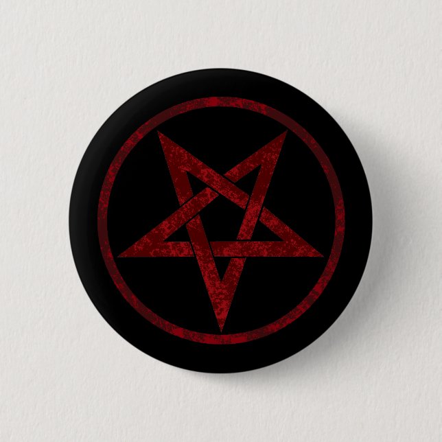 Red Devil Pentagram Button (Front)