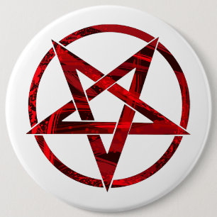 Red Devil Pentagram Button
