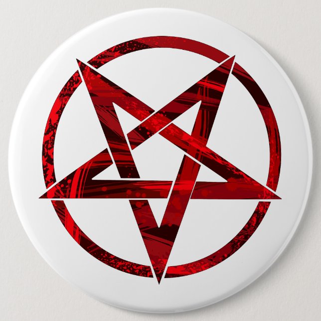 Red Devil Pentagram Button (Front)