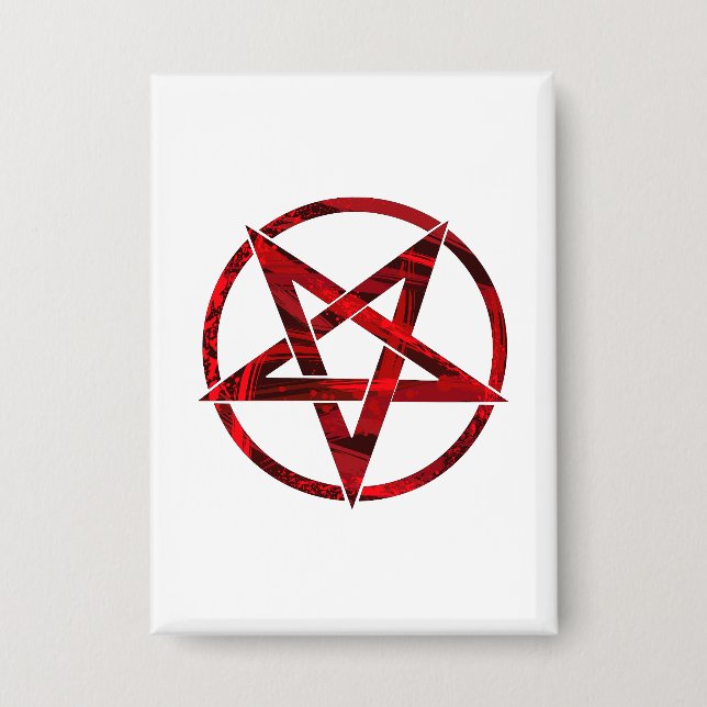 Red Devil Pentagram Button (Front)