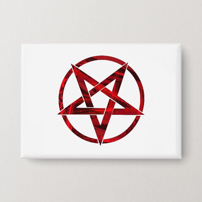 Red Devil Pentagram Button (Front)
