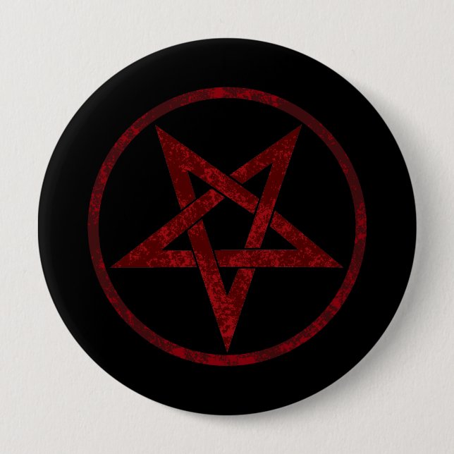Red Devil Pentagram Button (Front)