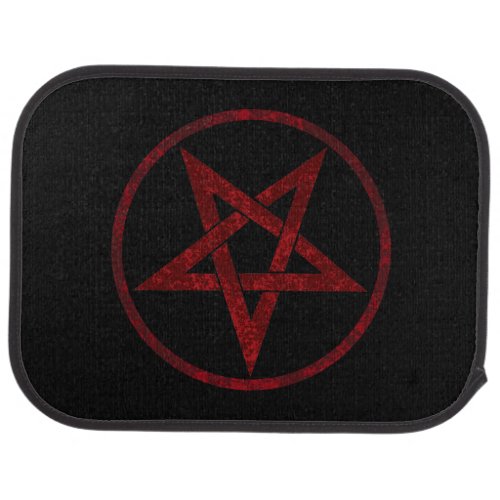 Red Devil Pentagram Car Floor Mat