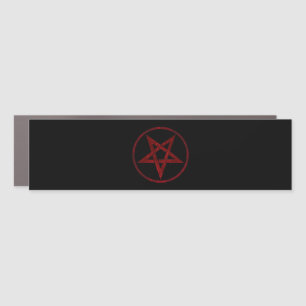Red Devil Pentagram Car Magnet