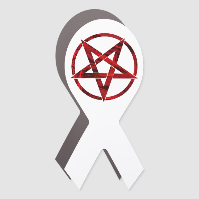 Red Devil Pentagram Car Magnet (Front)