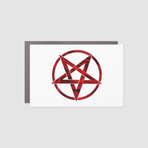 Red Devil Pentagram Car Magnet