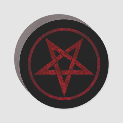 Red Devil Pentagram Car Magnet