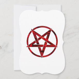 Red Devil Pentagram Card