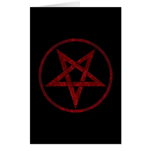 Red Devil Pentagram Card (Front)