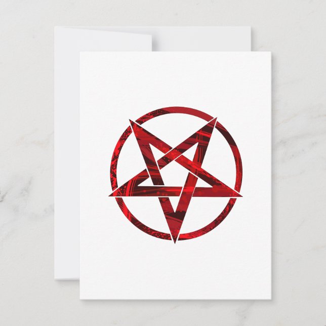 Red Devil Pentagram Card (Front)