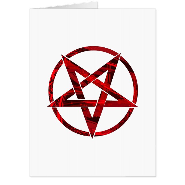 Red Devil Pentagram Card (Front)