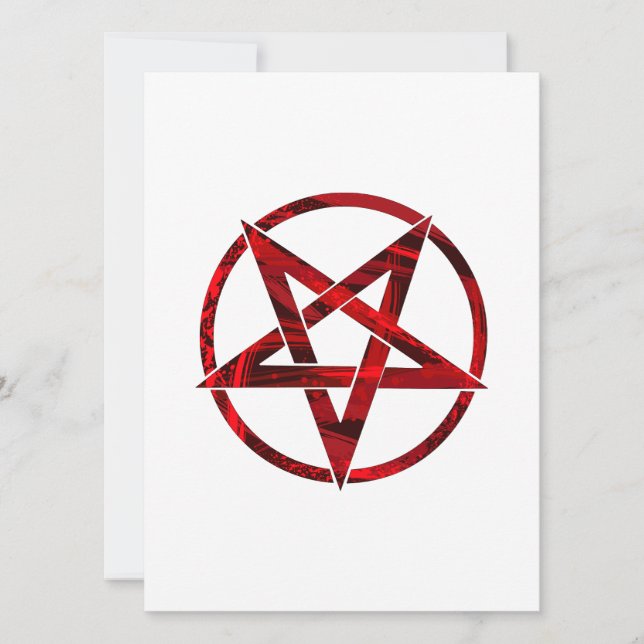 Red Devil Pentagram Card (Front)