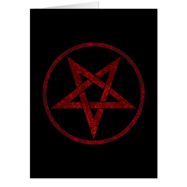 Red Devil Pentagram Card (Front)