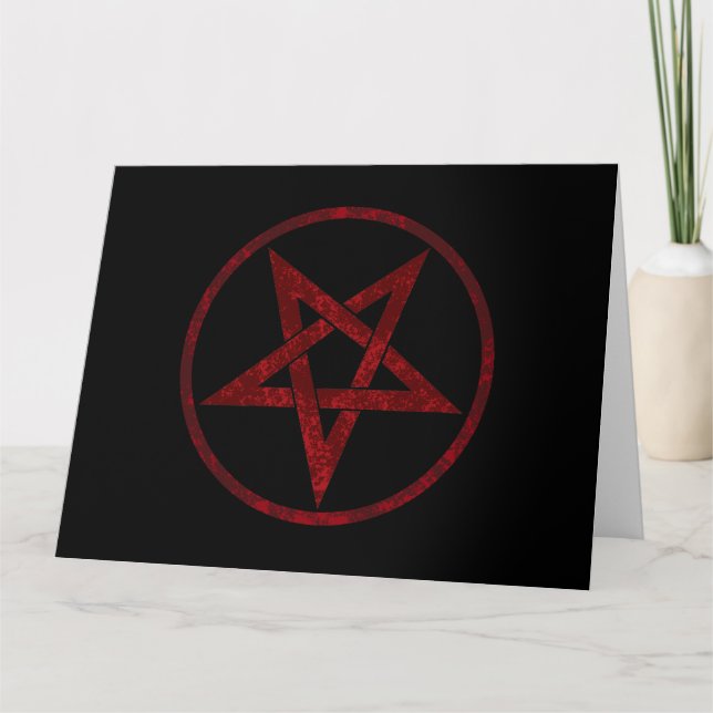 Red Devil Pentagram Card (Front)