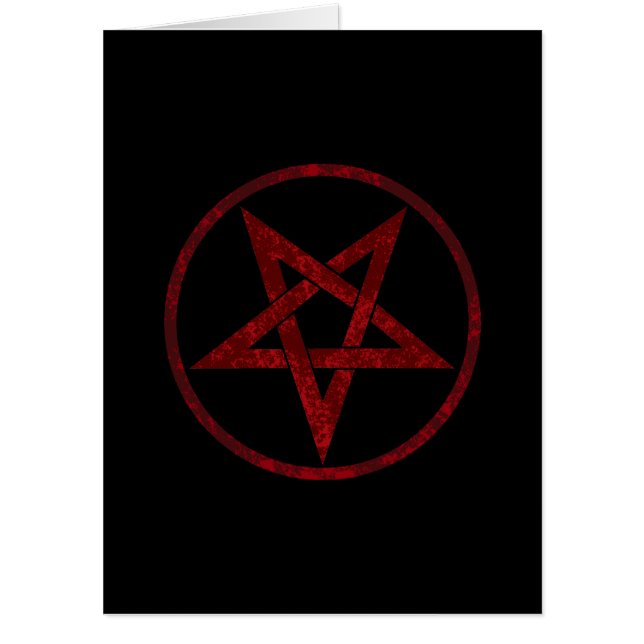 Red Devil Pentagram Card (Front)
