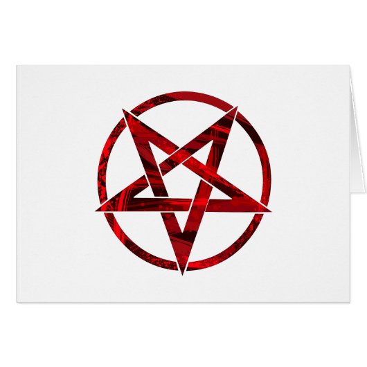 Red Devil Pentagram Cards (Front Horizontal)