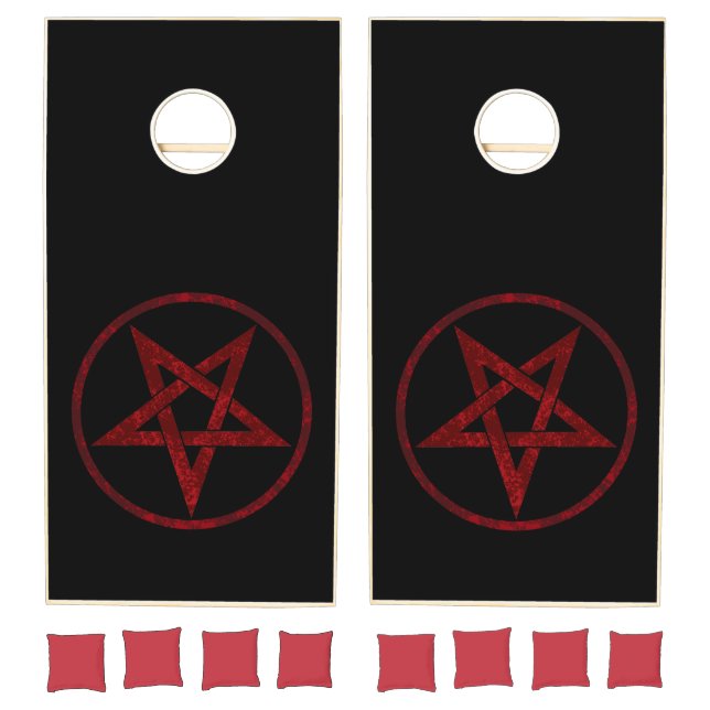 Red Devil Pentagram Cornhole Set (Set)