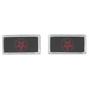 Red Devil Pentagram Cufflinks