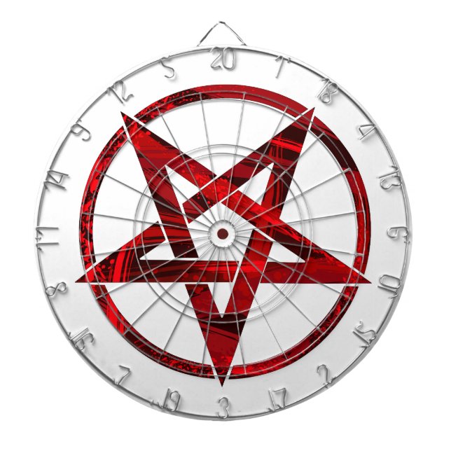 Red Devil Pentagram Dart Board (Front)