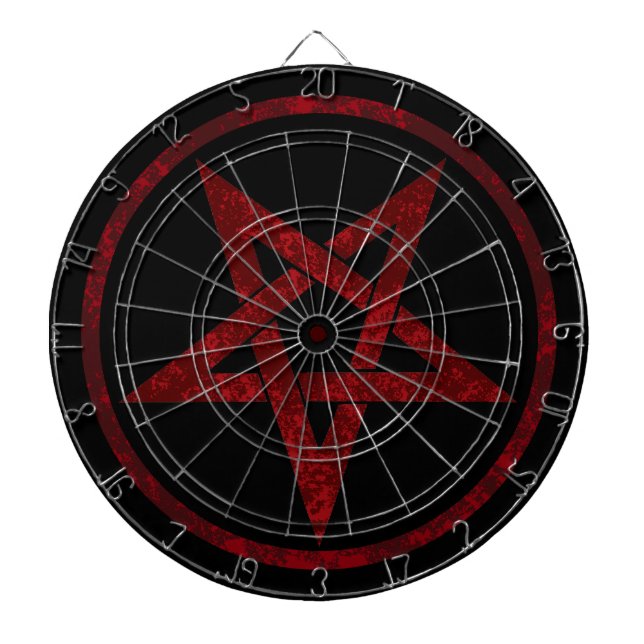 Red Devil Pentagram Dart Board (Front)