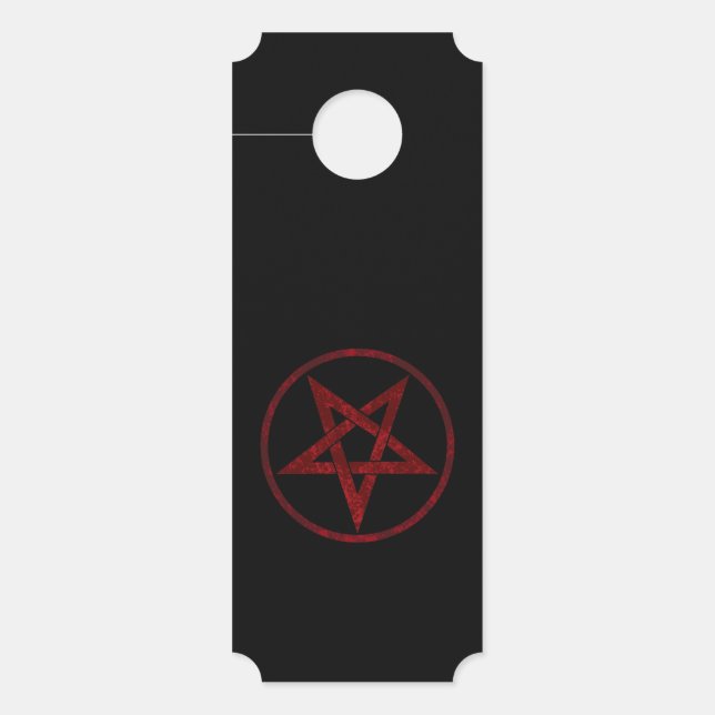 Red Devil Pentagram Door Hanger (Front)