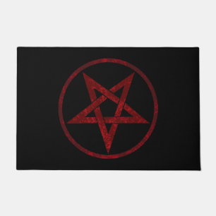 Red Devil Pentagram Doormat