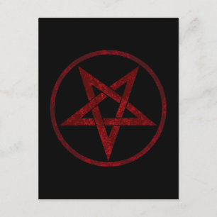 Red Devil Pentagram Enclosure Card