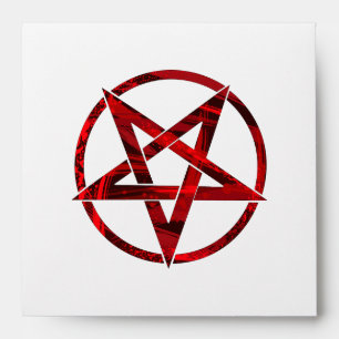 Red Devil Pentagram Envelope